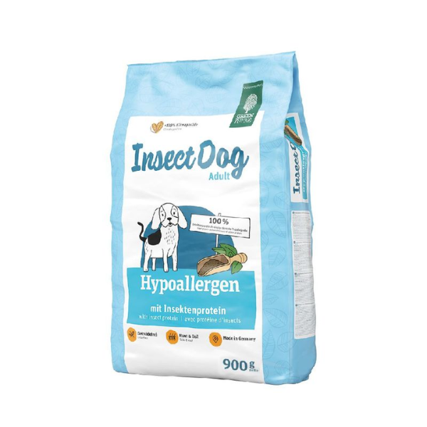 Bedste hundefoder til hunde med allergier – 7 Top anbefalinger Green Petwood Insect Dog - Miljøvenligt og allergivenligt valg